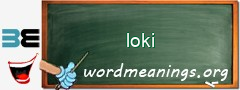 WordMeaning blackboard for loki